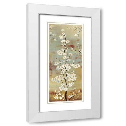 Blossom Canopy II White Modern Wood Framed Art Print with Double Matting by Jensen, Asia