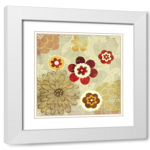 Burst - Mini White Modern Wood Framed Art Print with Double Matting by Jensen, Asia