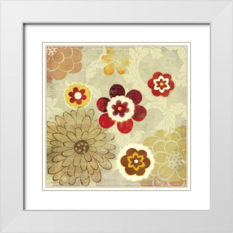 Burst - Mini White Modern Wood Framed Art Print with Double Matting by Jensen, Asia