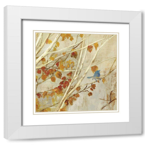 Singing I White Modern Wood Framed Art Print with Double Matting by Jensen, Asia