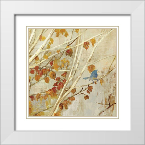 Singing I White Modern Wood Framed Art Print with Double Matting by Jensen, Asia