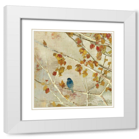 Singing II White Modern Wood Framed Art Print with Double Matting by Jensen, Asia