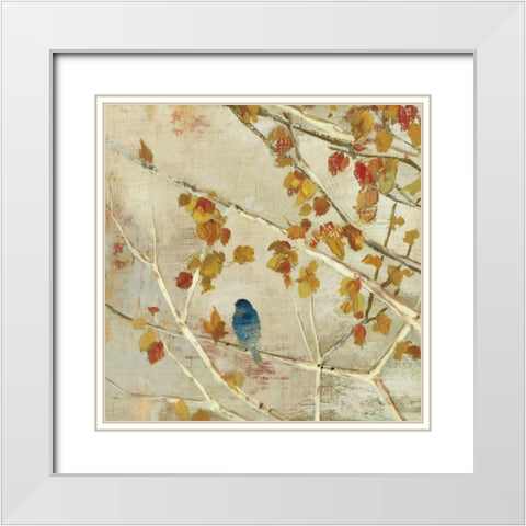 Singing II White Modern Wood Framed Art Print with Double Matting by Jensen, Asia