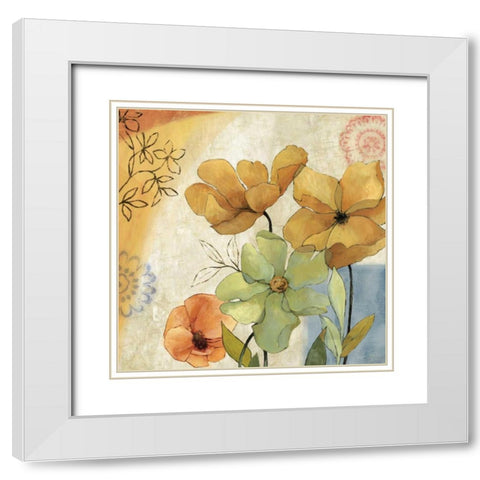 Olivia White Modern Wood Framed Art Print with Double Matting by Jensen, Asia