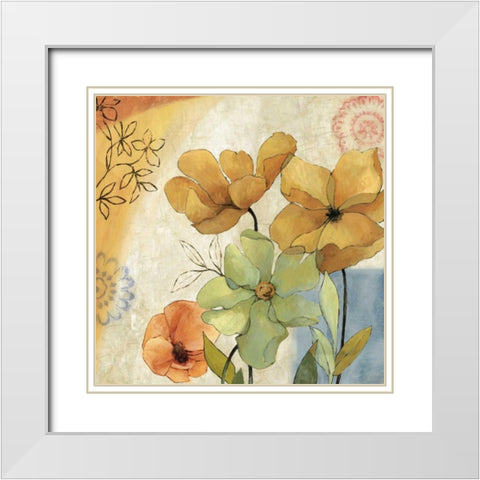 Olivia White Modern Wood Framed Art Print with Double Matting by Jensen, Asia