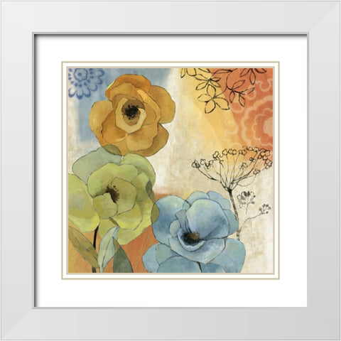 Isabelle White Modern Wood Framed Art Print with Double Matting by Jensen, Asia