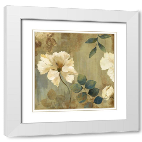 Golden Space I White Modern Wood Framed Art Print with Double Matting by Jensen, Asia