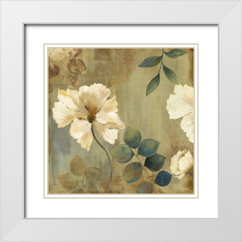 Golden Space I White Modern Wood Framed Art Print with Double Matting by Jensen, Asia