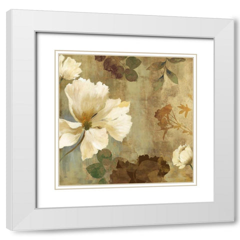 Golden Space II White Modern Wood Framed Art Print with Double Matting by Jensen, Asia