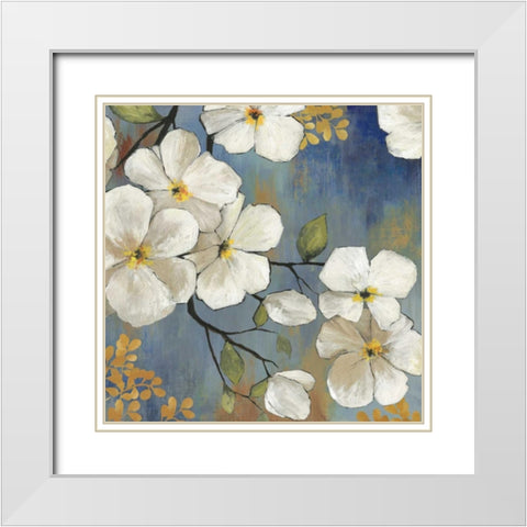 En Flor I White Modern Wood Framed Art Print with Double Matting by Jensen, Asia