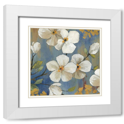 En Flor II White Modern Wood Framed Art Print with Double Matting by Jensen, Asia
