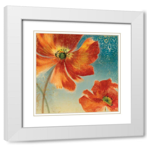 Putchys Garden I White Modern Wood Framed Art Print with Double Matting by Jensen, Asia