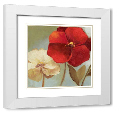 Gentleness White Modern Wood Framed Art Print with Double Matting by Jensen, Asia