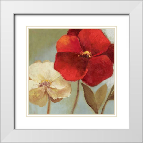 Gentleness White Modern Wood Framed Art Print with Double Matting by Jensen, Asia