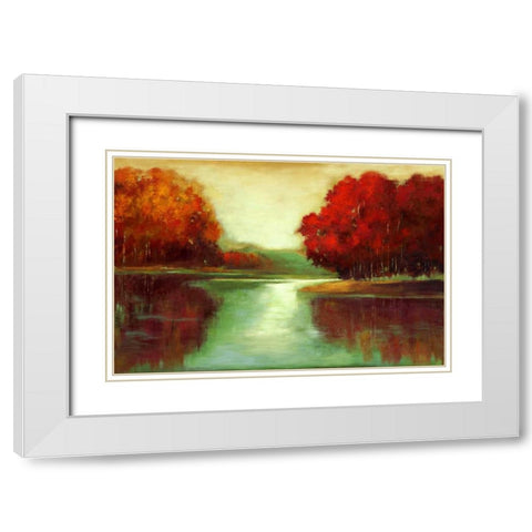 Vanilla Sky White Modern Wood Framed Art Print with Double Matting by Jensen, Asia