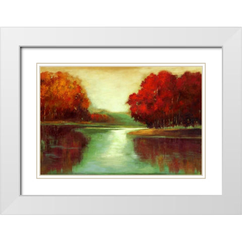Vanilla Sky White Modern Wood Framed Art Print with Double Matting by Jensen, Asia