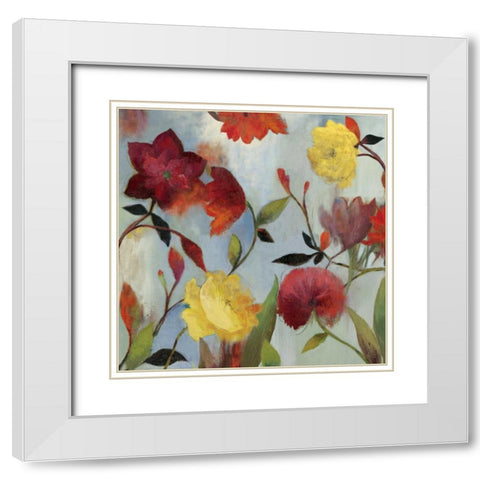 Wildflowers II White Modern Wood Framed Art Print with Double Matting by Jensen, Asia