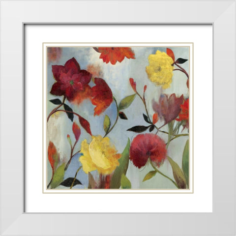 Wildflowers II White Modern Wood Framed Art Print with Double Matting by Jensen, Asia