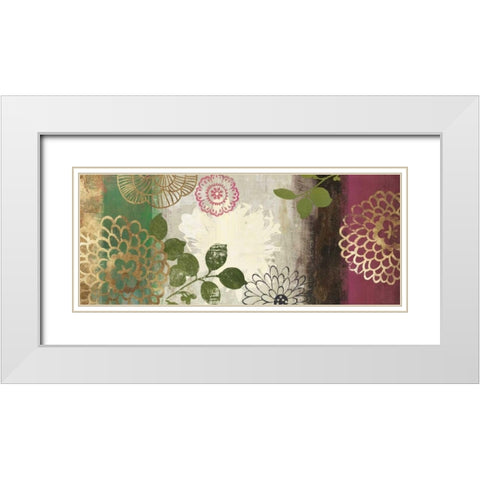 Jacquard I - Mini White Modern Wood Framed Art Print with Double Matting by Jensen, Asia