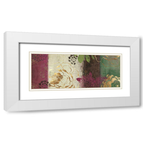 Jacquard II - Mini White Modern Wood Framed Art Print with Double Matting by Jensen, Asia