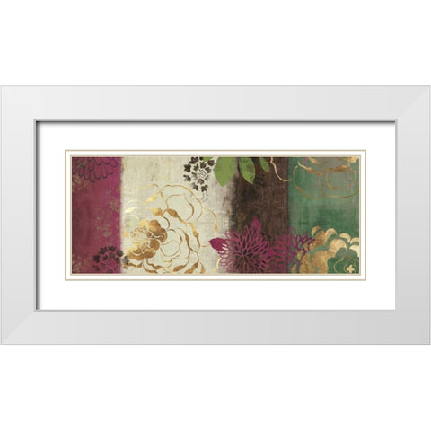 Jacquard II - Mini White Modern Wood Framed Art Print with Double Matting by Jensen, Asia