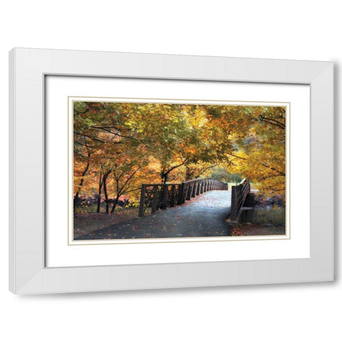 Autumn Overpass White Modern Wood Framed Art Print with Double Matting by Jenney, Jessica