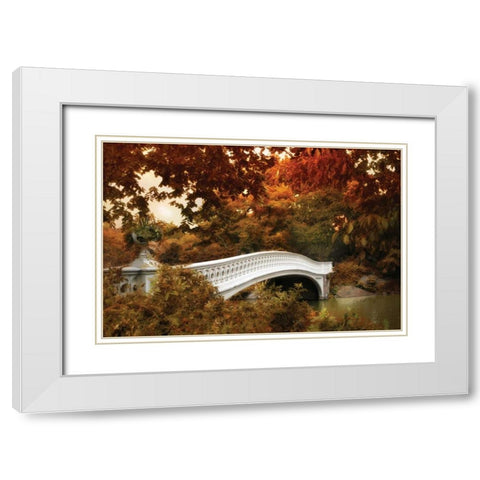 Bow Bridge White Modern Wood Framed Art Print with Double Matting by Jenney, Jessica