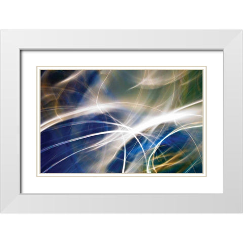 Moon Beam White Modern Wood Framed Art Print with Double Matting by Gemignani, Joe
