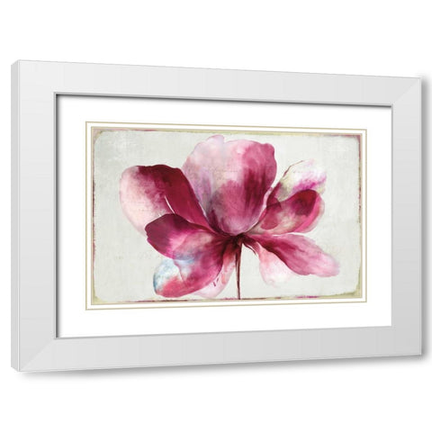 Lilya Red White Modern Wood Framed Art Print with Double Matting by Jensen, Asia