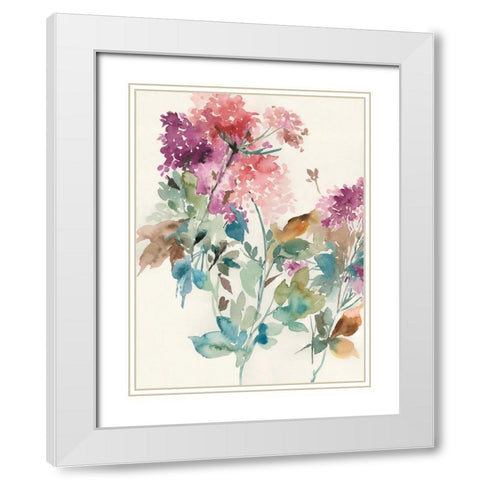 Sweet Hydrangea I White Modern Wood Framed Art Print with Double Matting by Jensen, Asia