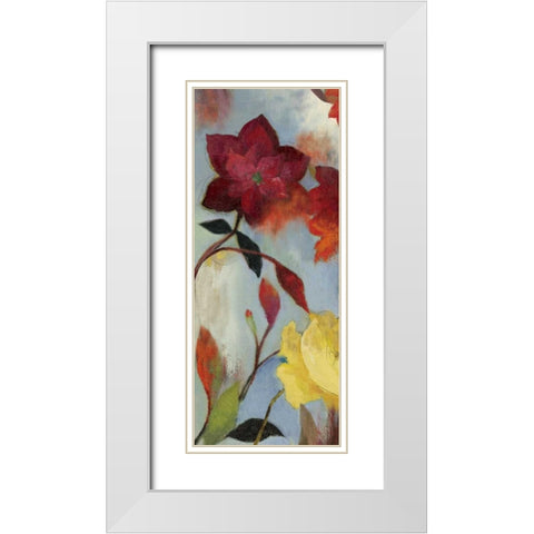 Floral Medley II - Mini White Modern Wood Framed Art Print with Double Matting by Jensen, Asia