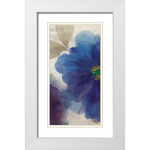 Indigo Dreams I White Modern Wood Framed Art Print with Double Matting by Jensen, Asia