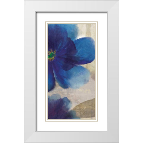 Indigo Dreams II White Modern Wood Framed Art Print with Double Matting by Jensen, Asia