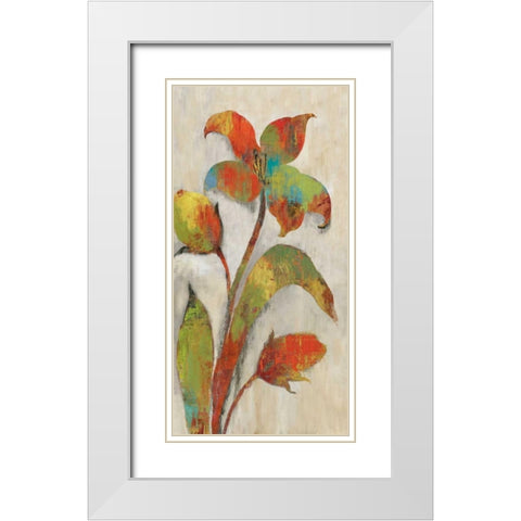 Tigerlilies I White Modern Wood Framed Art Print with Double Matting by Jensen, Asia