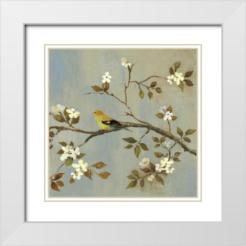Apple Bloom II  White Modern Wood Framed Art Print with Double Matting by Jensen, Asia