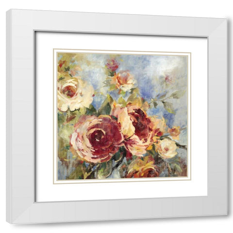 Vintage White Modern Wood Framed Art Print with Double Matting by Jensen, Asia