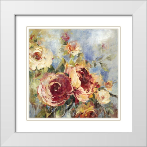 Vintage White Modern Wood Framed Art Print with Double Matting by Jensen, Asia