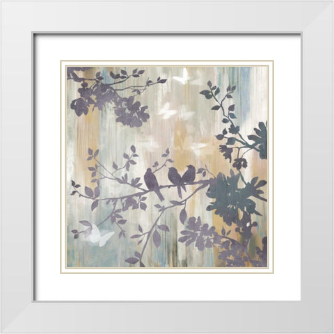 Mist Foliage I White Modern Wood Framed Art Print with Double Matting by Jensen, Asia