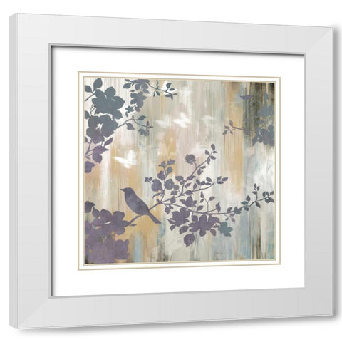 Mist Foliage II White Modern Wood Framed Art Print with Double Matting by Jensen, Asia