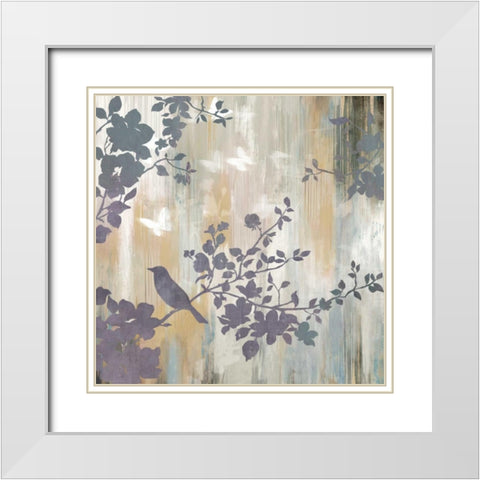 Mist Foliage II White Modern Wood Framed Art Print with Double Matting by Jensen, Asia