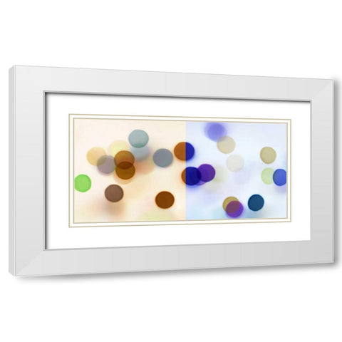 Firefly Parade I White Modern Wood Framed Art Print with Double Matting by McMasters, James