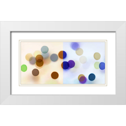 Firefly Parade I White Modern Wood Framed Art Print with Double Matting by McMasters, James
