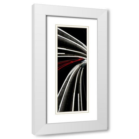 Transit A White Modern Wood Framed Art Print with Double Matting by McMasters, James