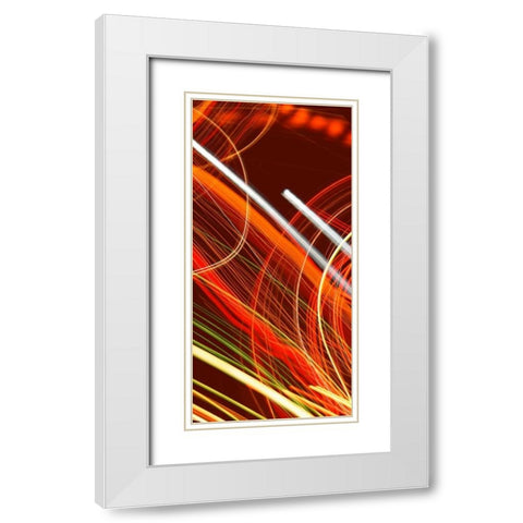 Solaris II White Modern Wood Framed Art Print with Double Matting by McMasters, James