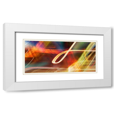 Aurora White Modern Wood Framed Art Print with Double Matting by McMasters, James