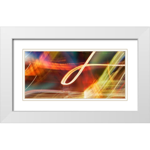 Aurora White Modern Wood Framed Art Print with Double Matting by McMasters, James
