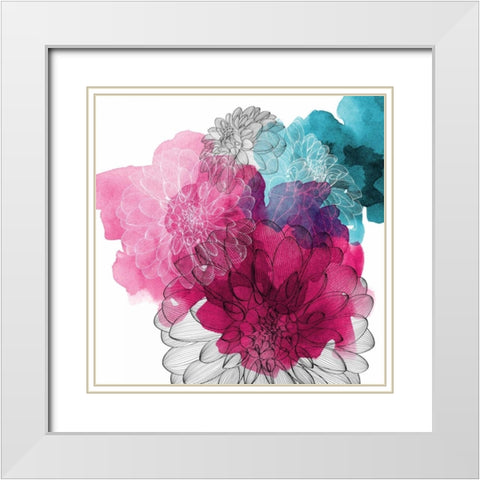 Tripping on Love White Modern Wood Framed Art Print with Double Matting by Calaguiro, Kevin