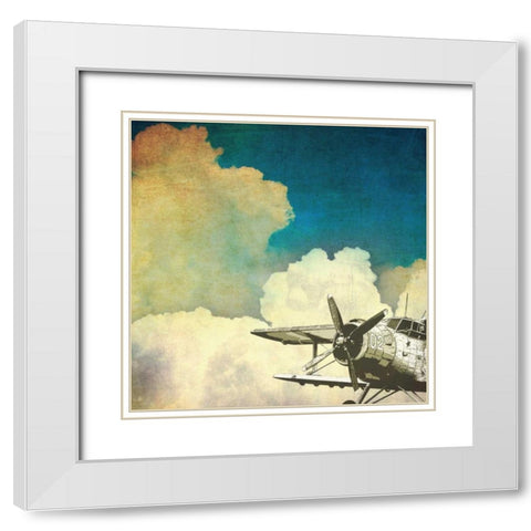 Flying High White Modern Wood Framed Art Print with Double Matting by Calaguiro, Kevin