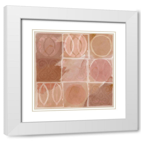 Terra Rosa I White Modern Wood Framed Art Print with Double Matting by Kouta, Flora