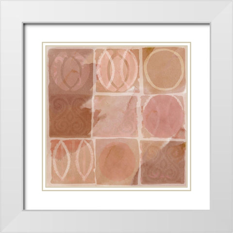 Terra Rosa I White Modern Wood Framed Art Print with Double Matting by Kouta, Flora